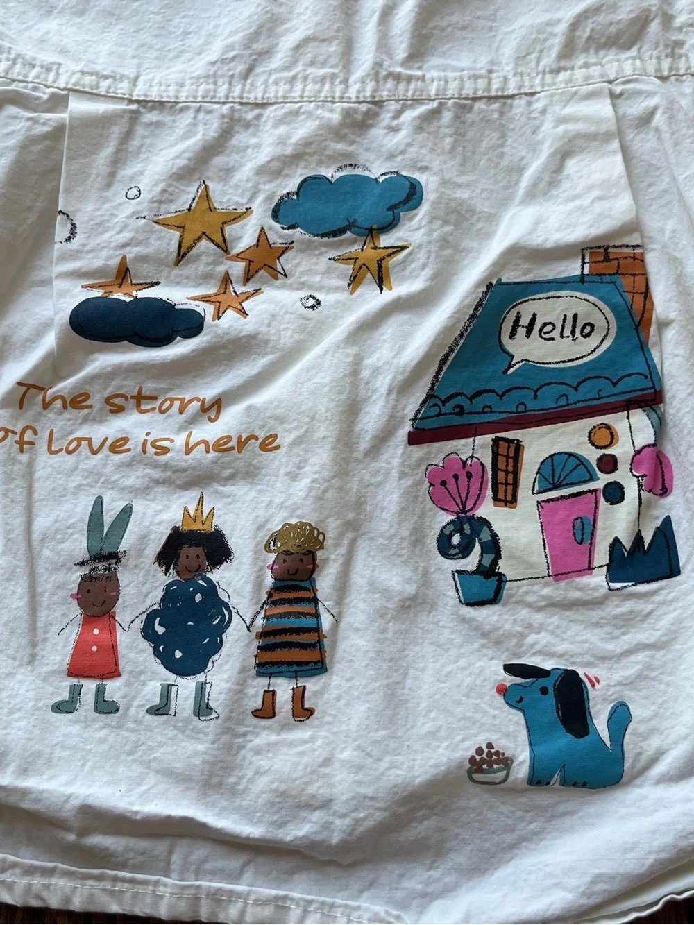 Kids Artistic Graffiti Button-Up Shirt and Pants Set (90cm 2Y)